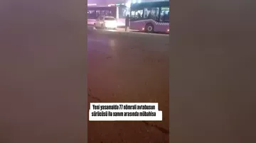 Xanım sürücü yolu kəsdi, "razborka" apardı