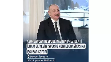 Prezident İlham Əliyev Davos səfəri ilə əlaqədar paylaşım edib