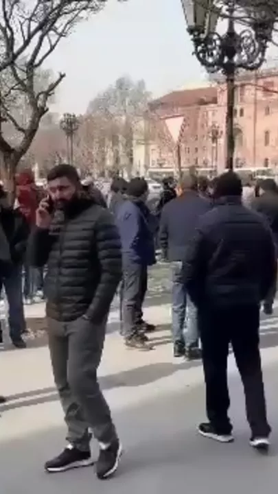 Торговцы вновь проводят акцию протеста у правительства Армении