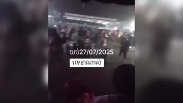 Сильный шторм обрушился на КПП между Таиландом и Камбоджей