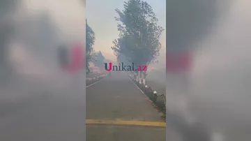 В Хачмазском районе начался пожар
