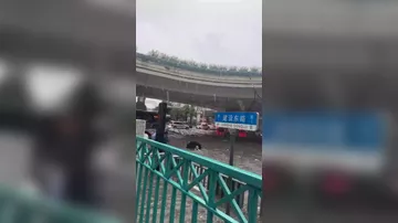Сильные наводнения в китайской провинции