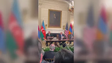 Президент Ильхам Алиев в Белом доме выступил с заявлением для прессы - 2