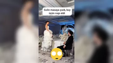 Gəlin toyda masaya çıxaraq bəy üçün RƏQS ETDİ