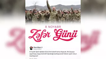 Prezident İlham Əliyev Zəfər Günü münasibətilə paylaşım edib