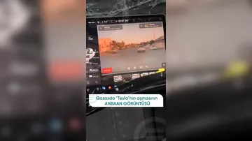 Qazaxda "Tesla" aşdı - ANBAAN GÖRÜNTÜLƏR