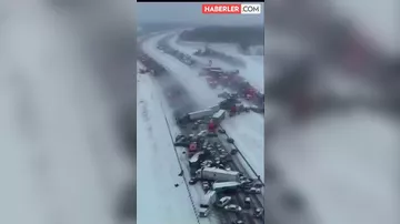 50-dən çox avtomobil toqquşdu - Yaralanan belə olmadı