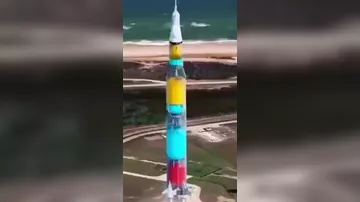 Анимация показала использование топлива ракетой