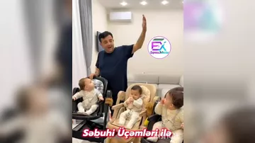 Səbuhi Xanlarovun üçəmləri ilə VİDEOsu maraq yaratdı 1