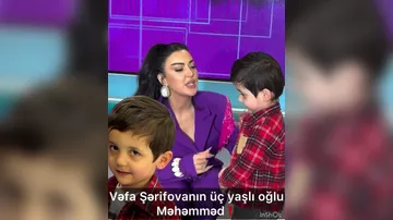 Vəfa Şərifova oğlu ilə