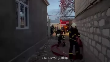 Qazax rayonunda yardımçı tikilidə baş verən yanğın söndürülüb