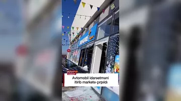 Ağdaş ərazisində “Opel” markalı avtomobil mağazaya çırpılıb