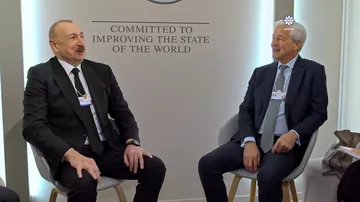 Prezident İlham Əliyev Davosda “J.P. Morgan” şirkətinin sədri və baş icraçı direktoru ilə görüşüb (20.012026)