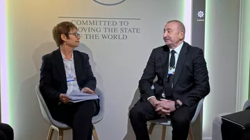 Prezident İlham Əliyev Davosda Avropa Yenidənqurma və İnkişaf Bankının prezidenti ilə görüşüb (20.01.2026)