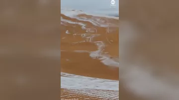 В пустыне Сахара выпал снег - 001