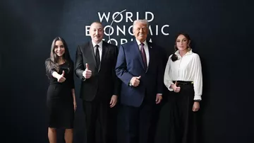 Prezident İlham Əliyevin “Sülh Şurasının Nizamnaməsi” sənədinin imzalanma mərasimində iştirakı və ABŞ Prezidenti ilə görüşü (Davos, 22 yanvar 2026-cı il)