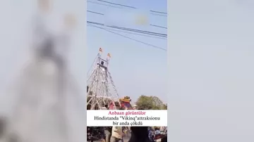 Hindistanın paytaxtı Dehlidə bir lunaparkda “Viking” attraksionu çökdü