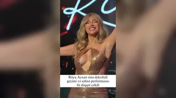 Xalq artisti dekolteli geyimi və rəqsi ilə DİQQƏT ÇƏKDİ