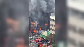 Мощный пожар в Тайване