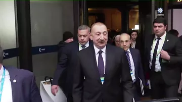 Prezident İlham Əliyev Münxendə Azərbaycan telekanallarına müsahibə verib