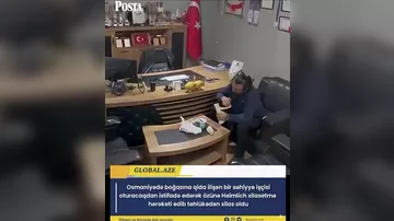 Tibb işçisi özünə "Heymlix" manevri edərək həyatını xilas etdi