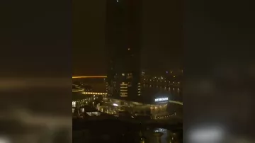 Здание в Белграде окрасилось в цвета азербайджанского флага