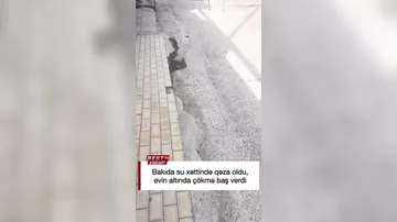 Bakıda evin altı ÇÖKDÜ