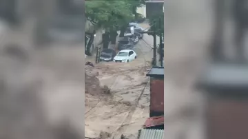 Сильное наводнение в бразильском городе