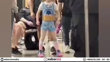 9 yaşı var, 84 kq QALDIRDI