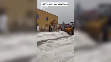 В Саудовской Аравии выпал снег и град - 2