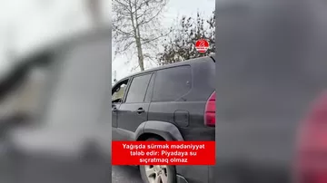 Prado sürücüsü qayda pozdu