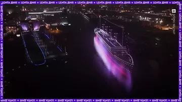 Призрак "Титаника" воссоздали в небе над Белфастом