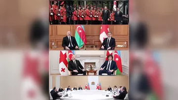 Prezident İlham Əliyevin sosial şəbəkə hesablarında Gürcüstana səfərindən görüntülər paylaşılıb