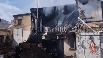 Bakının mərkəzində güclü yanğın baş verib