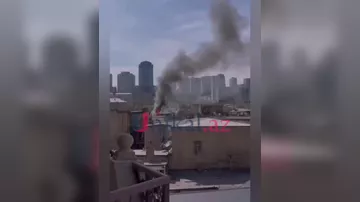 Bakının mərkəzində güclü yanğın 1