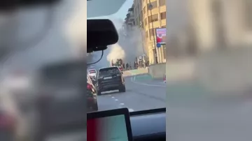 Bakının mərkəzində avtobus YANIR