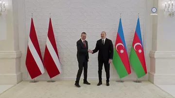 Prezident İlham Əliyevin Latviya Prezidenti ilə təkbətək görüşü olub (22.04.2026)