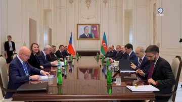 Qəbələdə Azərbaycan Prezidenti İlham Əliyevin Çexiyanın Baş naziri ilə geniş tərkibdə görüşü olub