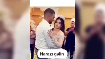 Narazı gəlin diqqət çəkdi