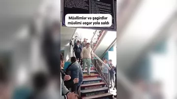 Müəllimlər və şagirdlər tarix müəllimini əsgər yola saldı