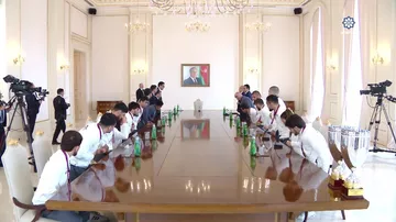 Prezident İlham Əliyev Avropa çempionatında komanda hesabında çempion olan güləşçiləri qəbul edib (30.04.2026)