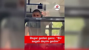 Əsgər gedən gəncin gündəm olan VİDEOsu
