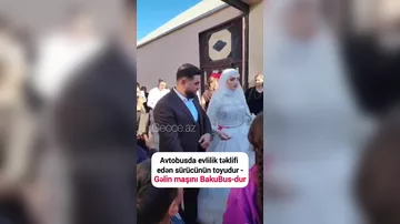 Avtobusda evlilik təklifi edən sürücünün toyu