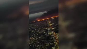 Крупный лесной пожар в США