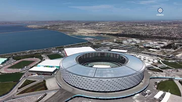 Prezident İlham Əliyev Bakı Olimpiya Stadionunun ərazisində WUF13 ilə bağlı görülən işlərlə tanış olub