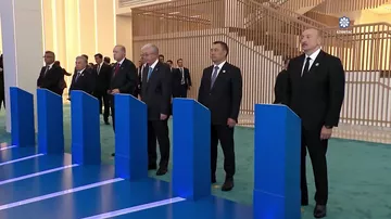 Prezident İlham Əliyev və TDT-nin qeyri-rəsmi Zirvə görüşünün digər iştirakçıları Türk Sivilizasiyası Mərkəzinin təməlqoyma mərasimində iştirak ediblər