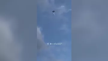 В Праге засняли опасный воздушный трюк