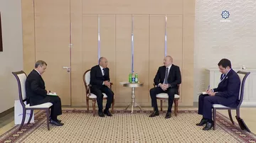 Prezident İlham Əliyev Türkmənistanın Arkadağ şəhərinin Tikinti üzrə Dövlət Komitəsinin sədrini qəbul edib