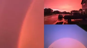 Розовое небо шокировало жителей Техаса