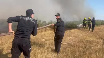 Hacıqabulda açıq ərazidə yanğın